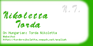 nikoletta torda business card